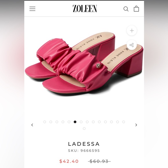 NWOT Anne Klein Ladessa Hot Pink iflex Slide Sandals Woman’s 11 - Picture 12 of 12